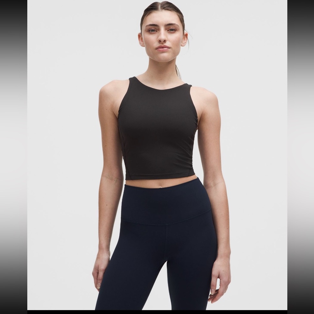 Like New Lululemon Align High-Neck Crop Tank Top (Black, Sz 2) Retail $68